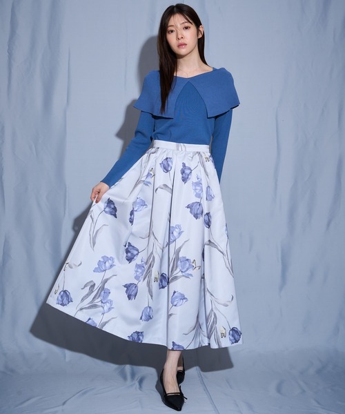 NOELA（ノエラ）の「チューリッププリントフレアスカート（スカート・レディース・ブラック/イエロー/ブルー・S/M）」の12枚目の写真