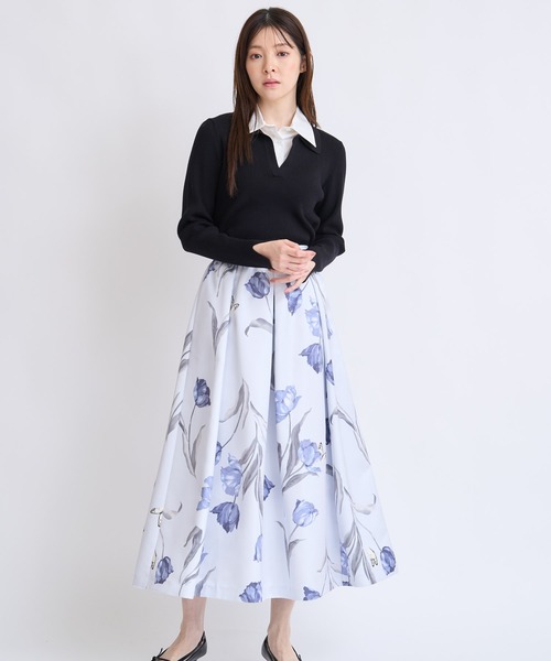 NOELA（ノエラ）の「チューリッププリントフレアスカート（スカート・レディース・ブラック/イエロー/ブルー・S/M）」の13枚目の写真