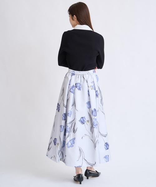 NOELA（ノエラ）の「チューリッププリントフレアスカート（スカート・レディース・ブラック/イエロー/ブルー・S/M）」の16枚目の写真