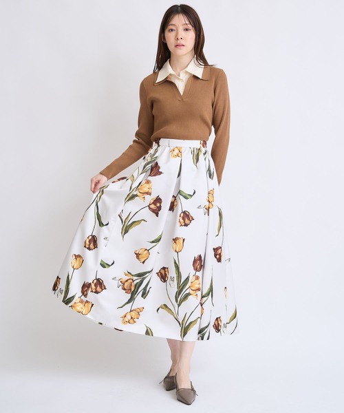 NOELA（ノエラ）の「チューリッププリントフレアスカート（スカート・レディース・ブラック/イエロー/ブルー・S/M）」の20枚目の写真