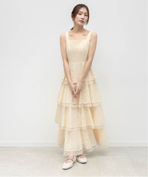 RANDA（ランダ）の「レースティアードキャミワンピース（ワンピース・レディース・イエロー/ホワイト/ブルー・1/0）」の15枚目の写真