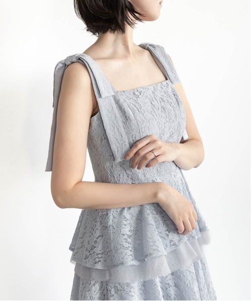 RANDA（ランダ）の「レースティアードキャミワンピース（ワンピース・レディース・イエロー/ホワイト/ブルー・1/0）」の18枚目の写真