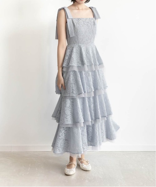 RANDA（ランダ）の「レースティアードキャミワンピース（ワンピース・レディース・イエロー/ホワイト/ブルー・1/0）」の21枚目の写真