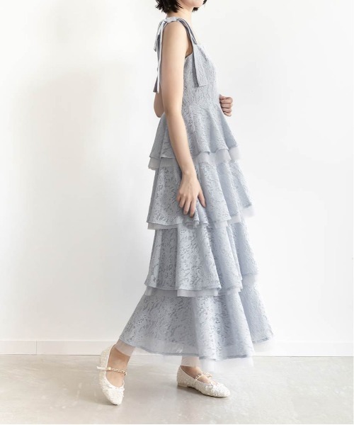 RANDA（ランダ）の「レースティアードキャミワンピース（ワンピース・レディース・イエロー/ホワイト/ブルー・1/0）」の22枚目の写真