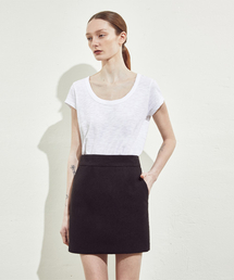 BOUCLE MINI SKIRT_BLACK