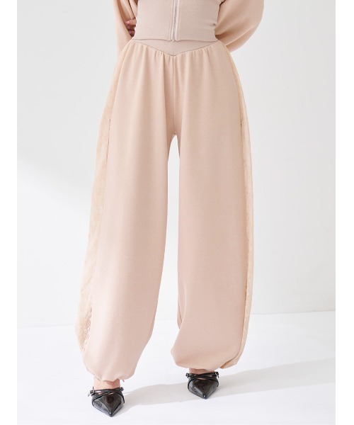 Darich（ダーリッチ）の「カラーラメスウェットバレルパンツ（その他パンツ・レディース・グレー/サックスブルー/ホワイト/ピンク/イエロー・FREE）」の5枚目の写真