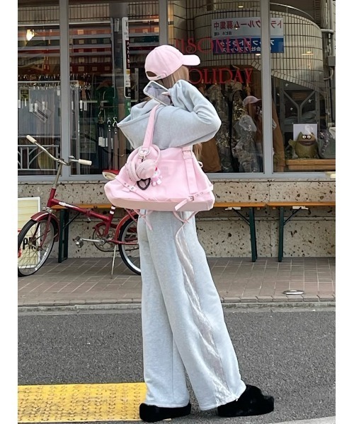 Darich（ダーリッチ）の「カラーラメスウェットバレルパンツ（その他パンツ・レディース・グレー/サックスブルー/ホワイト/ピンク/イエロー・FREE）」の7枚目の写真