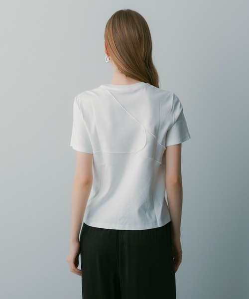 SERENO(セレーノ)の「アシメラインアウトシームニットT(Tシャツ/カットソー・レディース・ホワイト・S)」の7枚目の写真