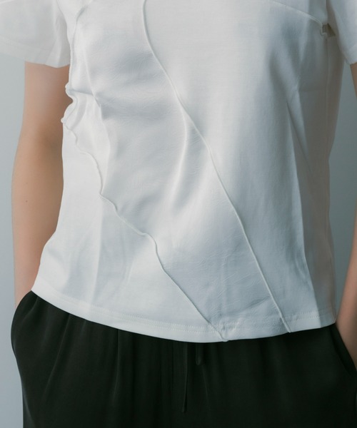 SERENO(セレーノ)の「アシメラインアウトシームニットT(Tシャツ/カットソー・レディース・ホワイト・S)」の9枚目の写真