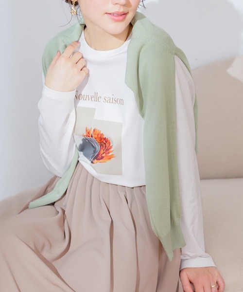 GLACIER lusso(グラシアルッソ)の「フォトプリントTシャツ(Tシャツ/カットソー・レディース・イエロー系その他/ホワイト×ゴールド/ホワイト×シルバー/スミクロ・L/LL/M/S)」の4枚目の写真