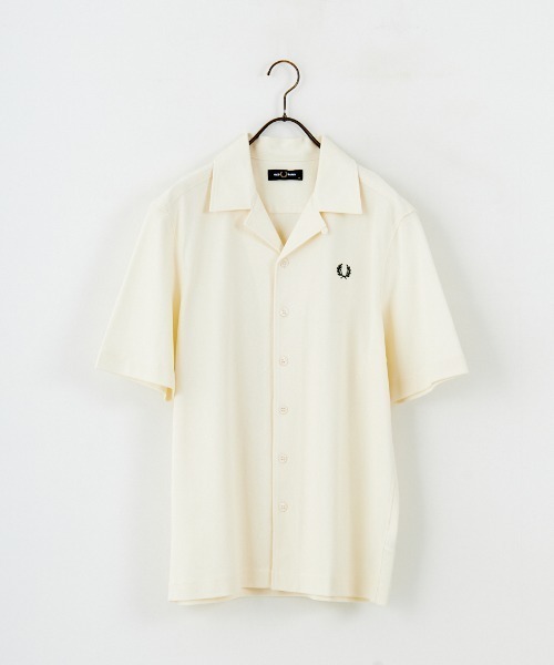 FRED PERRY（フレッドペリー）の「[FRED PERRY/フレッドペリー] コンプレスメッシュ ワンポイントロゴ刺繍 ショートスリーブシャツ（シャツ/ブラウス・レディース・ブラック/グリーン/キナリ・L/M）」の8枚目の写真