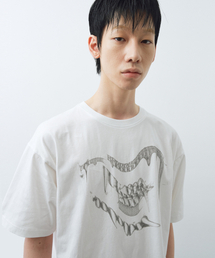 メルティングロゴグラフィックTシャツ(ホワイト)