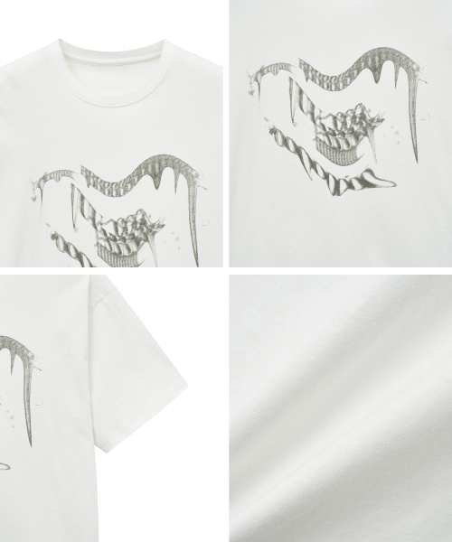 Big Unionの「メルティングロゴグラフィックTシャツ(ホワイト)(Tシャツ/カットソー・メンズ・その他・S/M/L)」の4枚目の写真