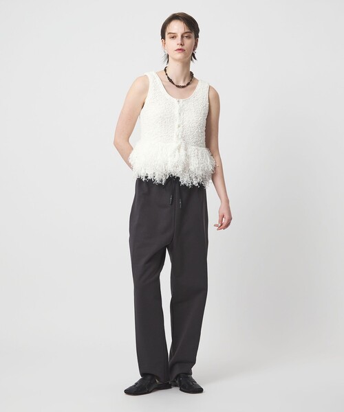 ASTRAET（アストラット）の「＜ASTRAET＞フリンジ Uネックジレ（ベスト・レディース・ブラック/ホワイト・FREE）」の4枚目の写真