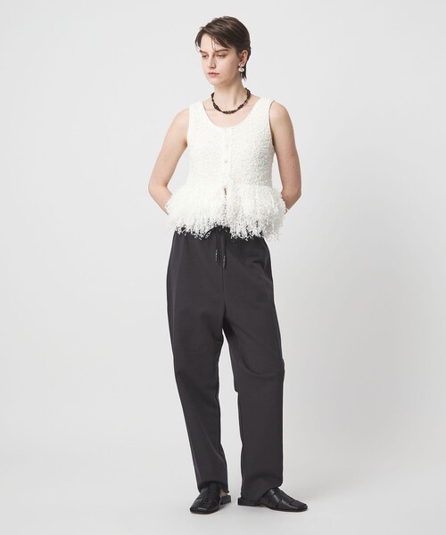 ASTRAET（アストラット）の「＜ASTRAET＞フリンジ Uネックジレ（ベスト・レディース・ブラック/ホワイト・FREE）」の5枚目の写真