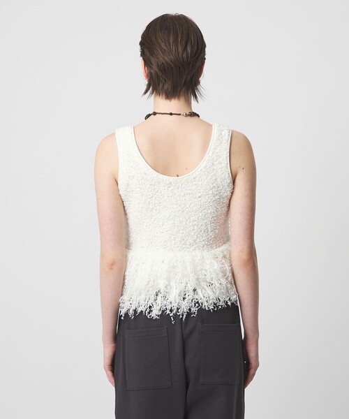 ASTRAET（アストラット）の「＜ASTRAET＞フリンジ Uネックジレ（ベスト・レディース・ブラック/ホワイト・FREE）」の11枚目の写真