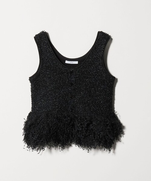 ASTRAET（アストラット）の「＜ASTRAET＞フリンジ Uネックジレ（ベスト・レディース・ブラック/ホワイト・FREE）」の12枚目の写真