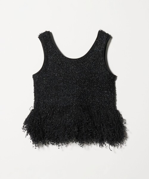 ASTRAET（アストラット）の「＜ASTRAET＞フリンジ Uネックジレ（ベスト・レディース・ブラック/ホワイト・FREE）」の13枚目の写真