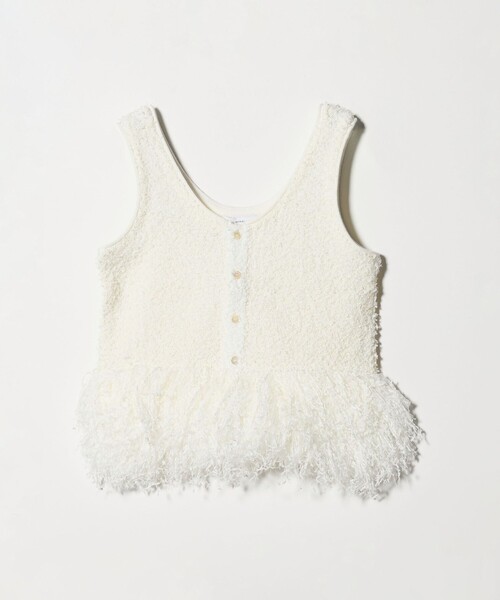 ASTRAET（アストラット）の「＜ASTRAET＞フリンジ Uネックジレ（ベスト・レディース・ブラック/ホワイト・FREE）」の18枚目の写真