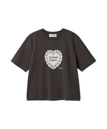 ハートモチーフプリントTシャツ