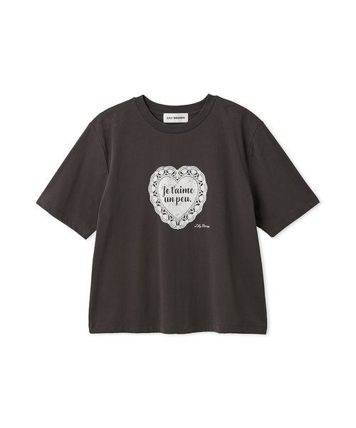 リリーブラウン❤️メリゴーランドTシャツ、ホワイトです❤️ ハートモチーフプリントTシャツ(Tシャツ・カットソー)｜トップス｜LILY