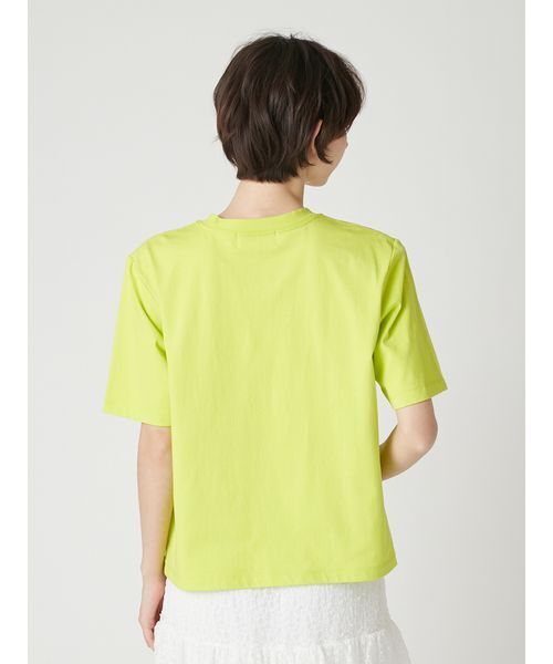 LILY BROWN(リリーブラウン)の「ハートモチーフプリントTシャツ(Tシャツ/カットソー・レディース・ホワイト/ライム/チャコールグレー・F)」の8枚目の写真