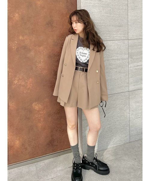 LILY BROWN(リリーブラウン)の「ハートモチーフプリントTシャツ(Tシャツ/カットソー・レディース・ホワイト/ライム/チャコールグレー・F)」の15枚目の写真