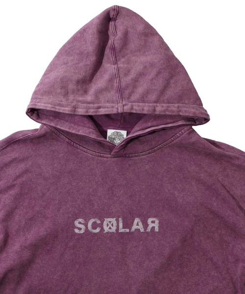 ScoLar（スカラー）の「ScoLar(スカラー) 超常現象プリント ケミカル加工裏毛パーカー（パーカー・レディース・チャコールグレー/ブルー・MEDIUM）」の12枚目の写真