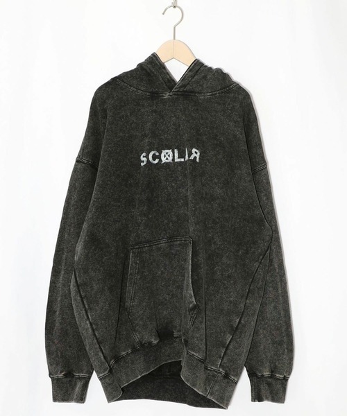 ScoLar（スカラー）の「ScoLar(スカラー) 超常現象プリント ケミカル加工裏毛パーカー（パーカー・レディース・チャコールグレー/ブルー・MEDIUM）」の16枚目の写真