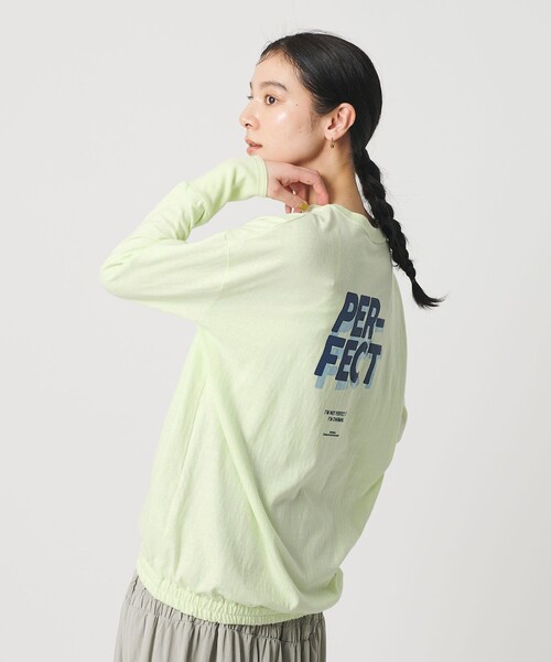 AMERICANA(アメリカーナ)の「【別注】<Americana>プリント ロングスリーブTシャツ(Tシャツ/カットソー・レディース・ライム/オレンジ/クリーム・FREE)」の3枚目の写真