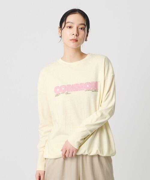 AMERICANA(アメリカーナ)の「【別注】<Americana>プリント ロングスリーブTシャツ(Tシャツ/カットソー・レディース・ライム/オレンジ/クリーム・FREE)」の2枚目の写真