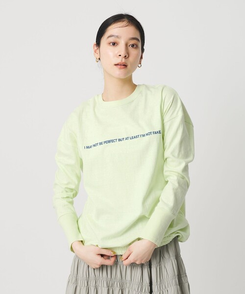 AMERICANA(アメリカーナ)の「【別注】<Americana>プリント ロングスリーブTシャツ(Tシャツ/カットソー・レディース・ライム/オレンジ/クリーム・FREE)」の9枚目の写真