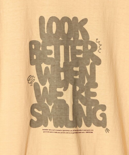 AMERICANA(アメリカーナ)の「【別注】<Americana>プリント ロングスリーブTシャツ(Tシャツ/カットソー・レディース・ライム/オレンジ/クリーム・FREE)」の18枚目の写真