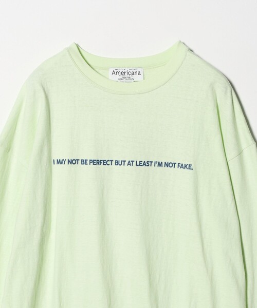 AMERICANA(アメリカーナ)の「【別注】<Americana>プリント ロングスリーブTシャツ(Tシャツ/カットソー・レディース・ライム/オレンジ/クリーム・FREE)」の22枚目の写真