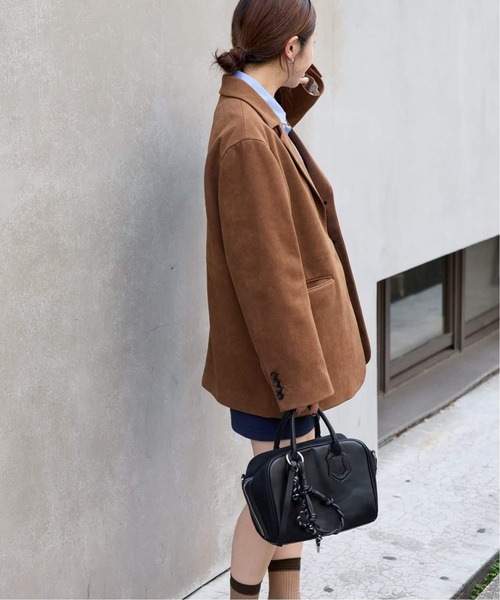 JOURNAL STANDARD（ジャーナルスタンダード）の「《追加》フェイクスエードジャケット（テーラードジャケット・レディース・キャメル・FREE）」の5枚目の写真