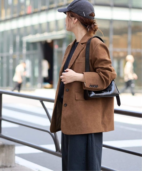 JOURNAL STANDARD（ジャーナルスタンダード）の「《追加》フェイクスエードジャケット（テーラードジャケット・レディース・キャメル・FREE）」の12枚目の写真