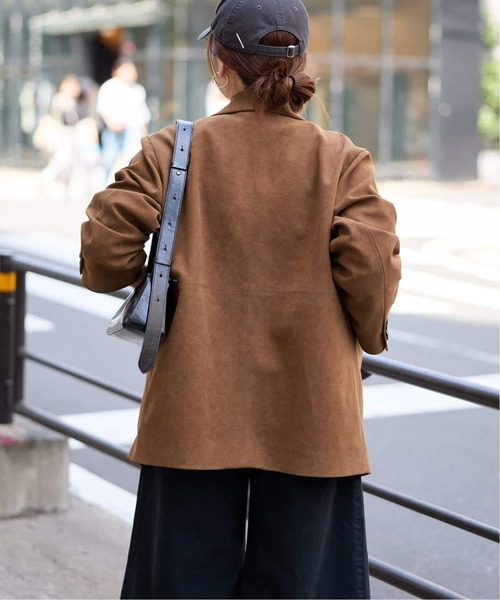 JOURNAL STANDARD（ジャーナルスタンダード）の「《追加》フェイクスエードジャケット（テーラードジャケット・レディース・キャメル・FREE）」の14枚目の写真