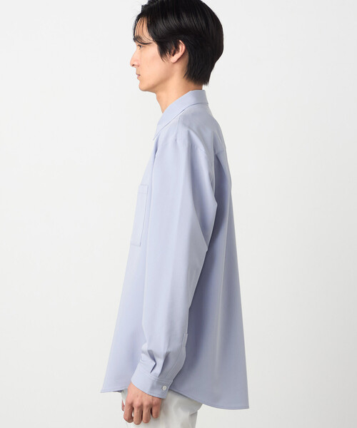 COMME CA ISM（コムサイズム）の「ウールライクストレッチツイル ショートポイントカラーシャツ（シャツ/ブラウス・メンズ・ホワイト/ミント/ネイビー/サックスブルー・LARGE/MEDIUM/SMALL）」の19枚目の写真