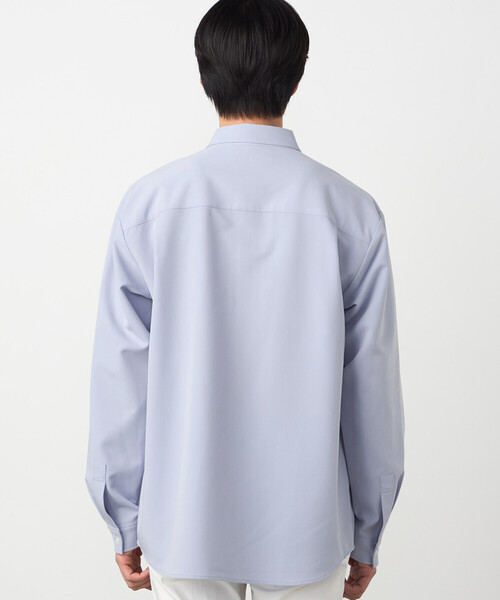 COMME CA ISM（コムサイズム）の「ウールライクストレッチツイル ショートポイントカラーシャツ（シャツ/ブラウス・メンズ・ホワイト/ミント/ネイビー/サックスブルー・LARGE/MEDIUM/SMALL）」の20枚目の写真