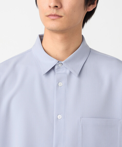 COMME CA ISM（コムサイズム）の「ウールライクストレッチツイル ショートポイントカラーシャツ（シャツ/ブラウス・メンズ・ホワイト/ミント/ネイビー/サックスブルー・LARGE/MEDIUM/SMALL）」の21枚目の写真