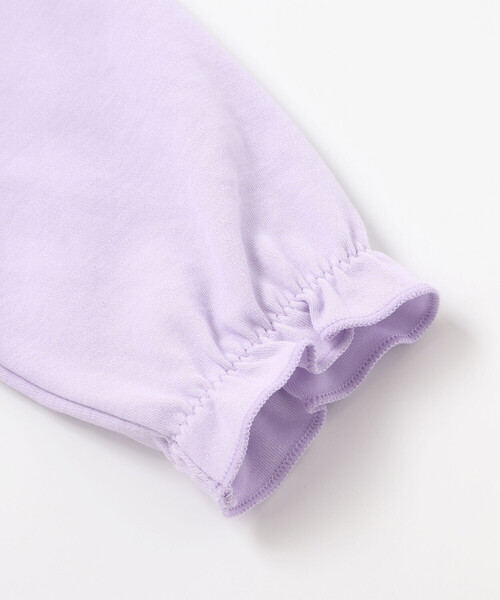 fillot de bebe reduction（フィヨデュベベルダクティオン）の「【お揃い】オーガンジー花柄プリント長袖2WAYオール(50~75cm)（ロンパース・キッズ・イエロー/パープル・FREE）」の12枚目の写真