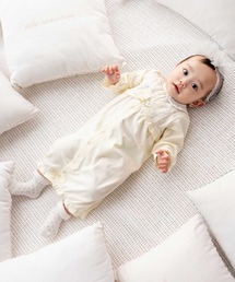 fillot de bebe reduction（フィヨデュベベルダクティオン）の「【お揃い】オーガンジー花柄プリント長袖2WAYオール(50~75cm)（ロンパース）」