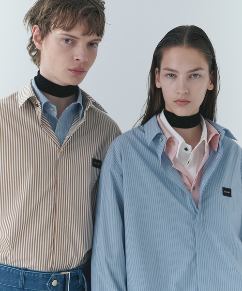 CULLNI（クルニ）の「High Count Broadcloth Embroidery Patch Shirt（シャツ/ブラウス・メンズ・ホワイト/グリーン/ピンク/ブラック/ブルー・0/1/2）」の7枚目の写真