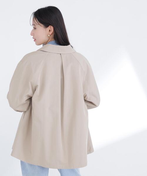 NATURAL BEAUTY BASIC（ナチュラルビューティーベーシック）の「◇ステンカラーハーフコート（ステンカラーコート・レディース・ベージュ/ネイビー/ベージュ系その他3・SMALL/MEDIUM）」の14枚目の写真