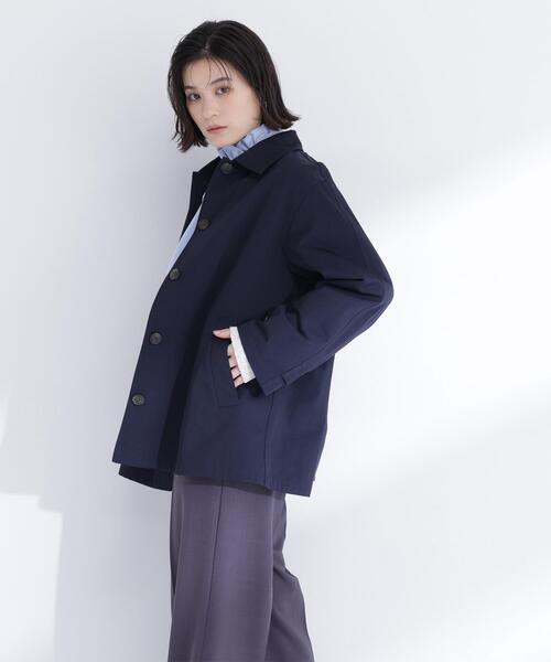 NATURAL BEAUTY BASIC（ナチュラルビューティーベーシック）の「◇ステンカラーハーフコート（ステンカラーコート・レディース・ベージュ/ネイビー/ベージュ系その他3・SMALL/MEDIUM）」の9枚目の写真