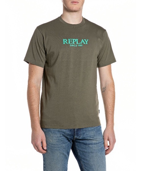 REPLAY(リプレイ)の「ベーシックジャージーロゴプリント Tシャツ(Tシャツ/カットソー・メンズ・ダークグレー/モスグリーン/ホワイト・X-LARGE/LARGE/MEDIUM)」の3枚目の写真