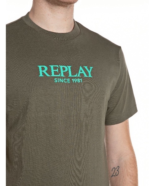 REPLAY(リプレイ)の「ベーシックジャージーロゴプリント Tシャツ(Tシャツ/カットソー・メンズ・ダークグレー/モスグリーン/ホワイト・X-LARGE/LARGE/MEDIUM)」の10枚目の写真