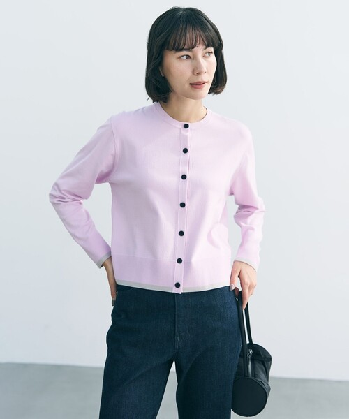 UNFILO(アンフィーロ)の「マイビューティニット バイカラー カーディガン(カーディガン/ボレロ・レディース・ライラック系/ライトグレー系/ベージュ系/ダルブルー系・SMALL/MEDIUM)」の20枚目の写真