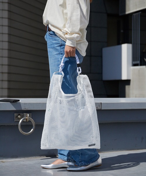 OUTDOOR PRODUCTS(アウトドアプロダクツ)の「OUTDOOR PRODUCTS/アウトドアプロダクツ MESH SHOPPER(M) トートバッグ 秋 秋服 2026年秋冬(トートバッグ・レディース・ホワイト/ブラック/グレー・FREE)」の9枚目の写真