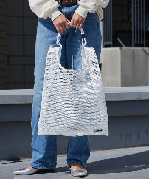 OUTDOOR PRODUCTS(アウトドアプロダクツ)の「OUTDOOR PRODUCTS/アウトドアプロダクツ MESH SHOPPER(M) トートバッグ 秋 秋服 2026年秋冬(トートバッグ・レディース・ホワイト/ブラック/グレー・FREE)」の8枚目の写真